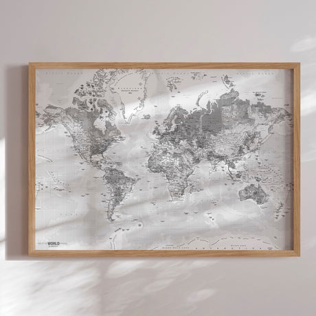 Verdenskort - Light - Plakat - Incado