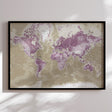 Verdenskort med sort ramme - Purple - Opslagstavle - Incado