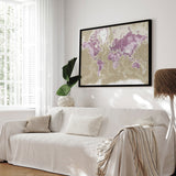 Verdenskort med sort ramme - Purple - Opslagstavle - Incado