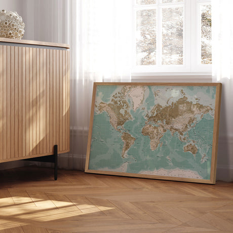 Verdenskort - Winter - Plakat - Incado