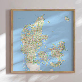 Danmarkskort - Classic - Plakat - Incado