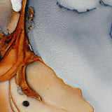 Håndlavet maleri med sort ramme - Aquarelle - Mixed media - Incado