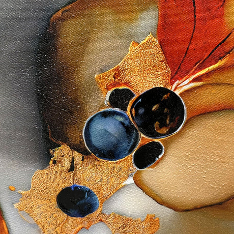 Håndlavet maleri med sort ramme - Aquarelle II - Mixed media - Incado