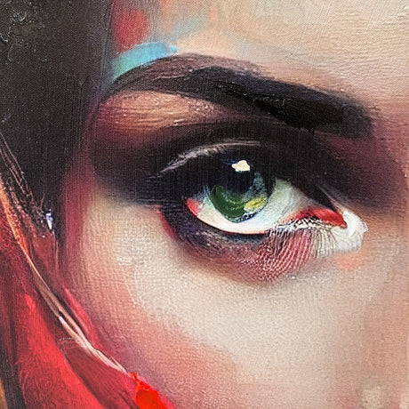 Håndlavet maleri med ramme - Freja - Mixed media - Incado