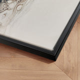 Håndlavet maleri med sort ramme - Beige Composition II - Mixed media - Incado
