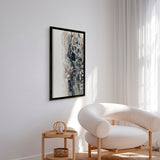 Håndlavet maleri med sort ramme - Beige Composition I - Mixed media - Incado