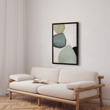 Håndlavet maleri med sort ramme - Green II - Mixed media - Incado