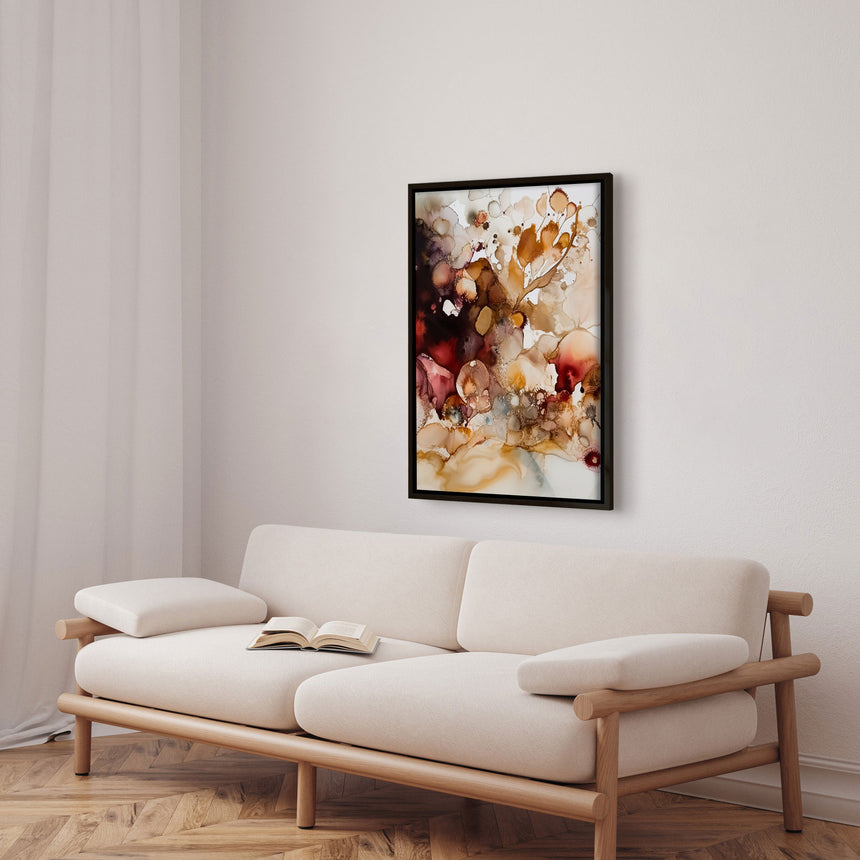 Håndlavet maleri med sort ramme - Colorful Concert - Mixed media - Incado