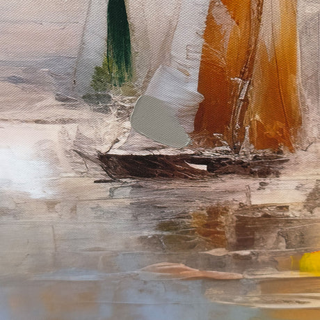 Håndlavet maleri med ramme - Time to Go - Mixed media - Incado