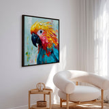 Håndlavet maleri med ramme - Parrot II - Mixed media - Incado