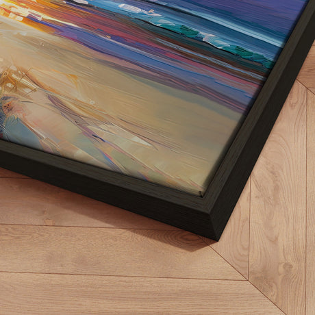 Håndlavet maleri med ramme - Colorful Sunset - Mixed media - Incado