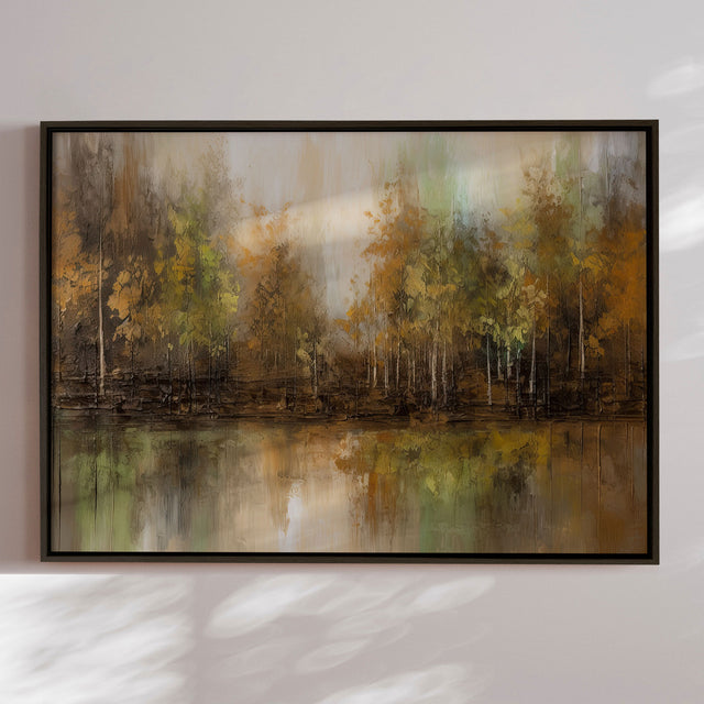 Håndlavet maleri med ramme - Mystique Woods - Mixed media - Incado