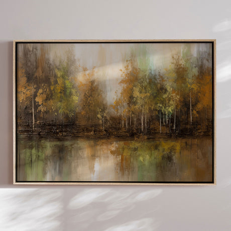 Håndlavet maleri med ramme - Mystique Woods - Mixed media - Incado