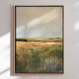 Håndlavet maleri med ramme - Abstract Field - Mixed media - Incado