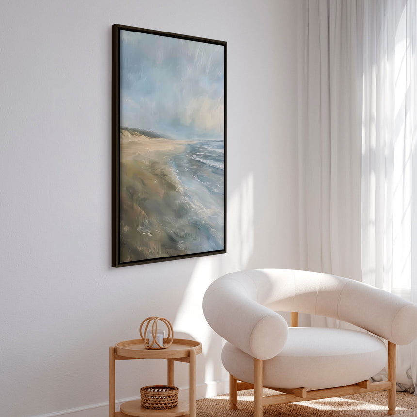 Håndlavet maleri med ramme - Summer Waves - Mixed media - Incado