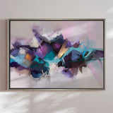 Håndlavet maleri med ramme - Purple Distraction - Mixed media - Incado