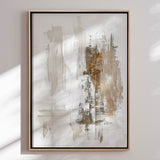 Håndlavet maleri med ramme - Beige Serenity - Mixed media - Incado