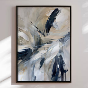 Håndlavet maleri med ramme - Midnight Whispers - Mixed media - Incado