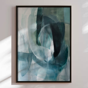 Håndlavet maleri med ramme - Oceanic Layers - Mixed media - Incado