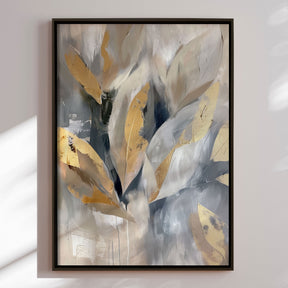 Håndlavet maleri med ramme - Whispering Leaves - Mixed media - Incado