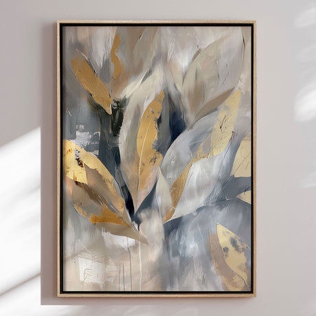 Håndlavet maleri med ramme - Whispering Leaves - Mixed media - Incado