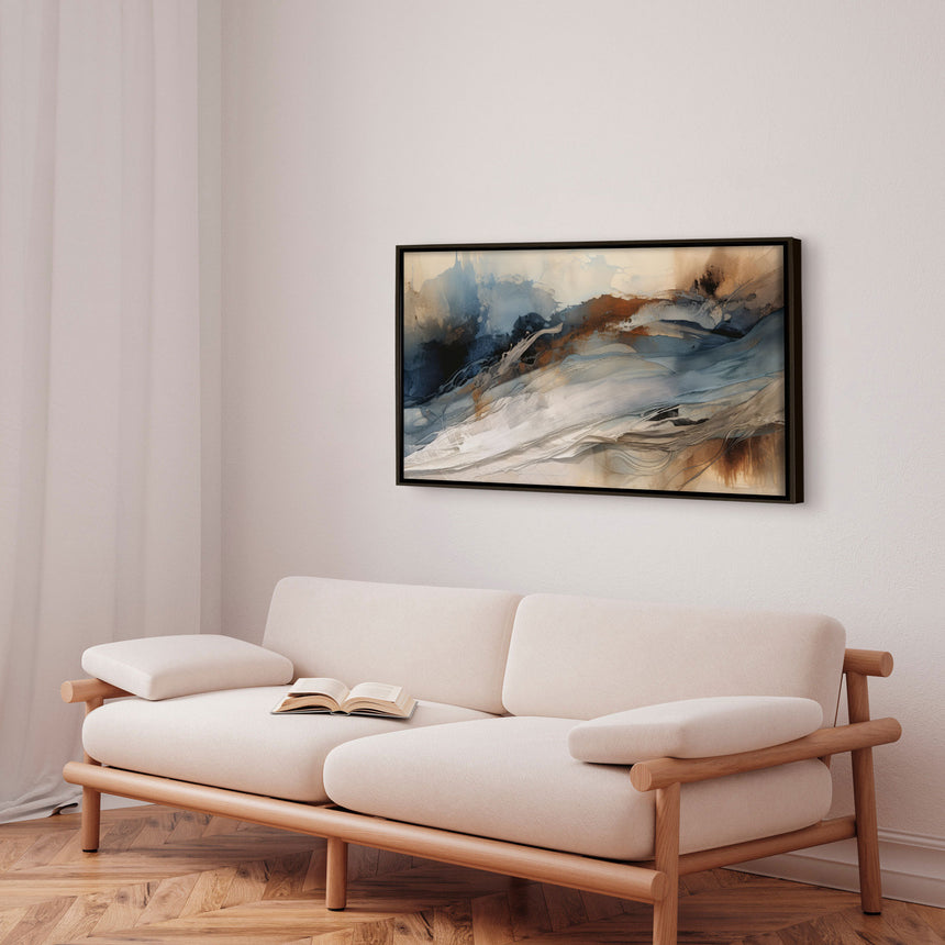 Håndlavet maleri med ramme - Desert Breeze - Mixed media - Incado