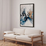 Håndlavet maleri med ramme - Dancing Shadows - Mixed media - Incado