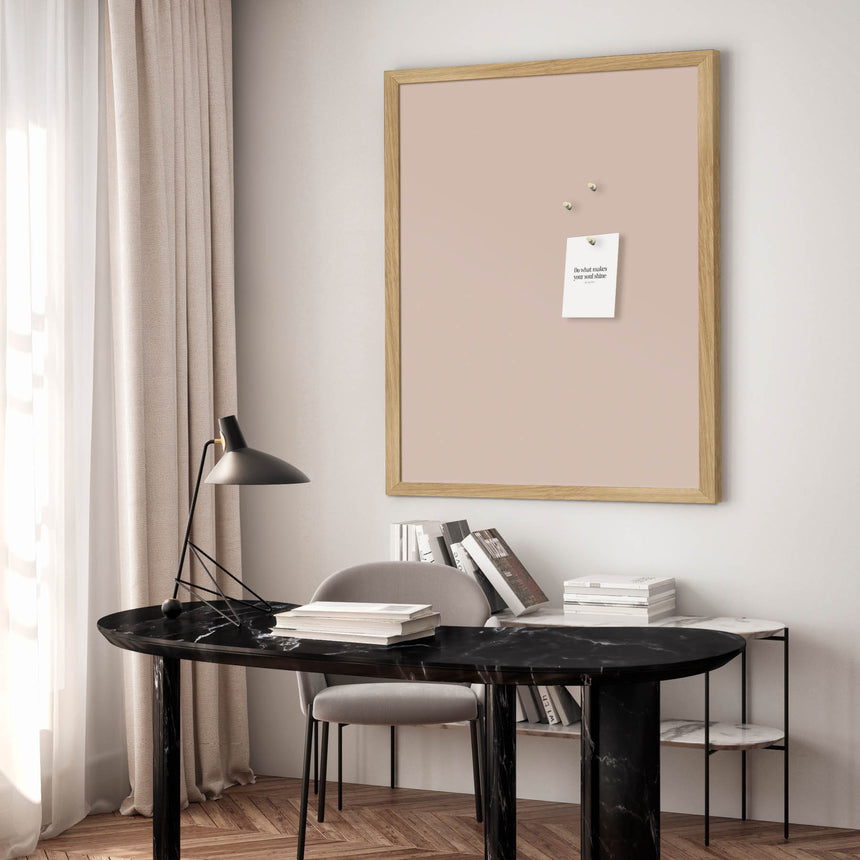 Opslagstavle med egetræsramme - Soft Blush - Incado