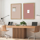 Opslagstavle med egetræsramme - Soft Blush - Incado