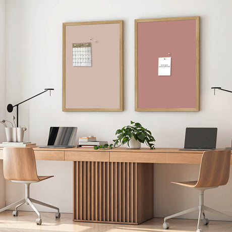 Opslagstavle med egetræsramme - Soft Blush - Incado