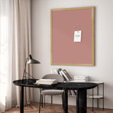 Opslagstavle med egetræsramme - Dusty Rose - Incado