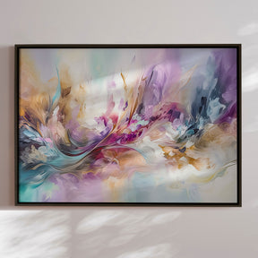 Håndlavet maleri med ramme - Colorful Explosion III - Mixed media - Incado