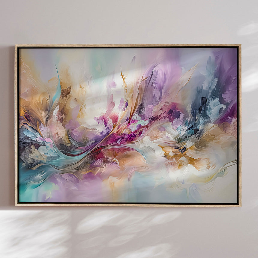 Håndlavet maleri med ramme - Colorful Explosion III - Mixed media - Incado