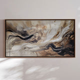 Håndlavet maleri med ramme - Brown Feeling - Mixed media - Incado