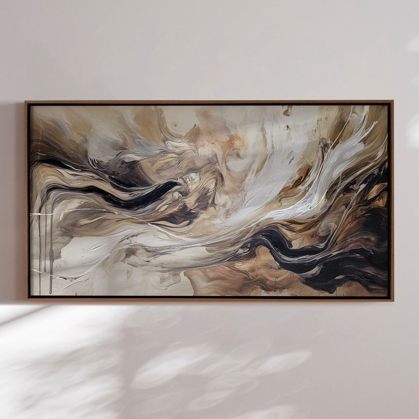 Håndlavet maleri med ramme - Brown Feeling - Mixed media - Incado