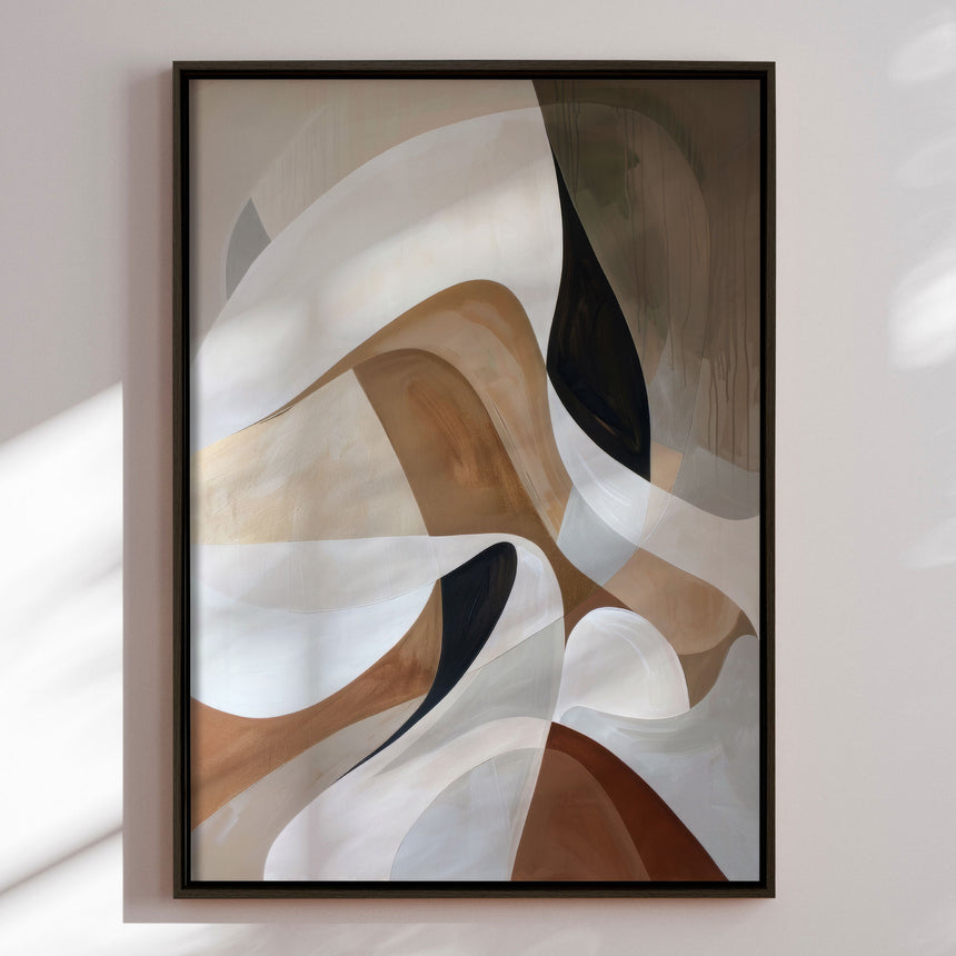 Håndlavet maleri med ramme - Mystic Motion - Mixed media - Incado