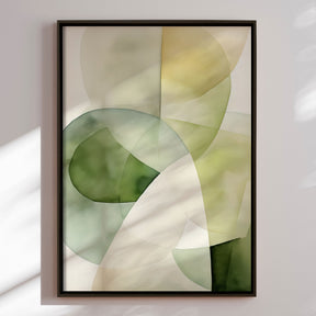 Håndlavet maleri med ramme - Emerald Balance - Mixed media - Incado