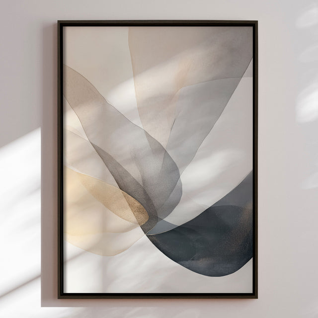 Håndlavet maleri med ramme - Veil of Silence - Mixed media - Incado