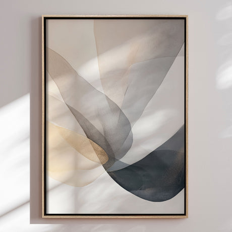 Håndlavet maleri med ramme - Veil of Silence - Mixed media - Incado