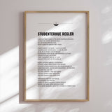 Plakat - Studenterhue Regler - Incado