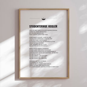 Plakat - Studenterhue Regler - Incado