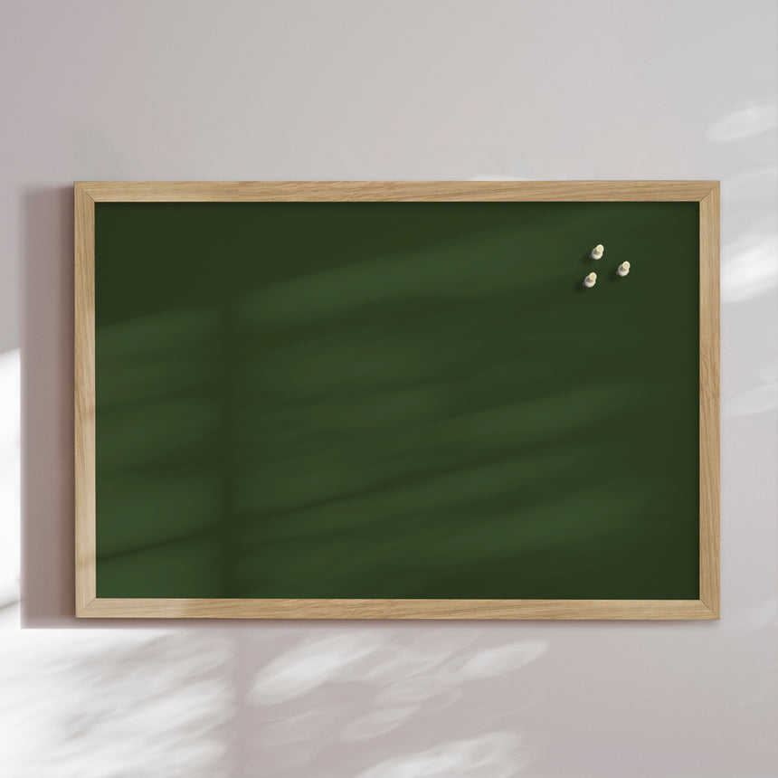 Opslagstavle med egetræsramme - Dark Olive