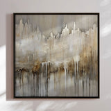 Håndlavet maleri med ramme - Dustfall - Mixed media