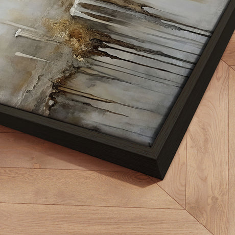 Håndlavet maleri med ramme - Dustfall - Mixed media