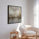 Håndlavet maleri med ramme - Dustfall - Mixed media