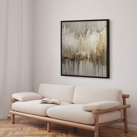 Håndlavet maleri med ramme - Dustfall - Mixed media