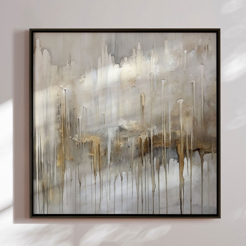 Håndlavet maleri med ramme - Dustfall II - Mixed media