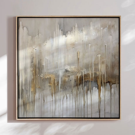 Håndlavet maleri med ramme - Dustfall II - Mixed media