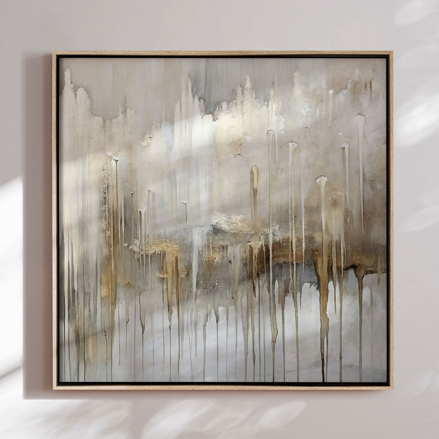 Håndlavet maleri med ramme - Dustfall II - Mixed media