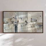 Håndlavet maleri med ramme - Ivory Structures - Mixed media